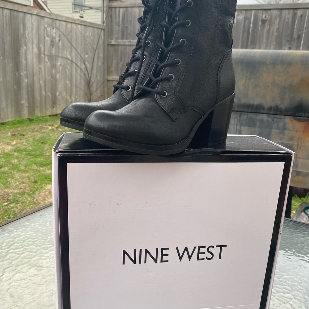 Nine West Lace up Combat Booties